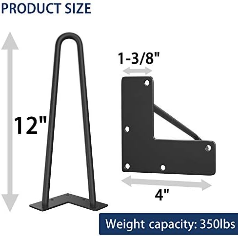 V-Shape Metal Legs Set for DIY furniture projects