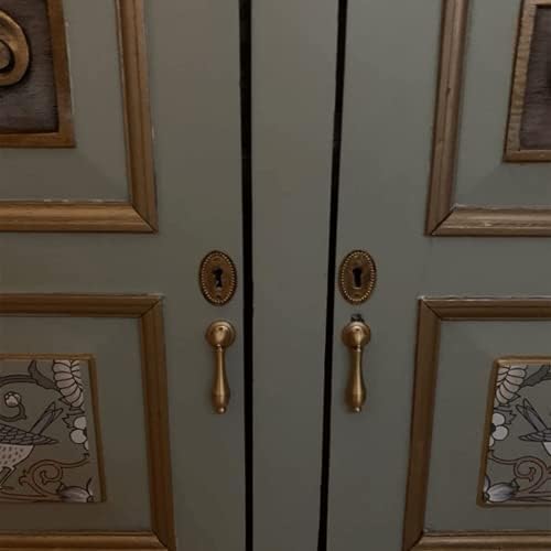 Dopinee 10-Pc Oval Stamped Brass Keyhole Cover Set