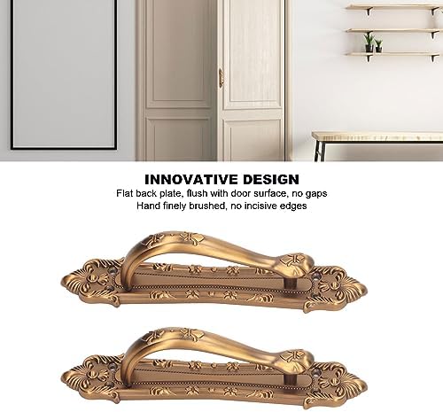 PerGar Heavy Duty Antique Barn Door Handle Set of 2 Large Rustic