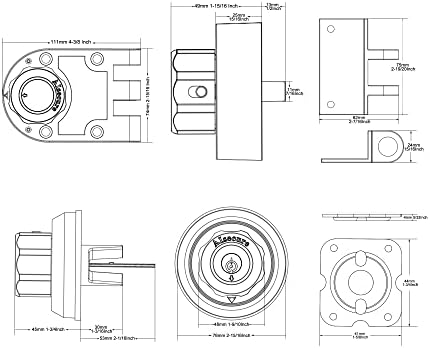 Twist-to-Lock 304 Steel Deadbolt Lock with Night Latch Anti-Mislock