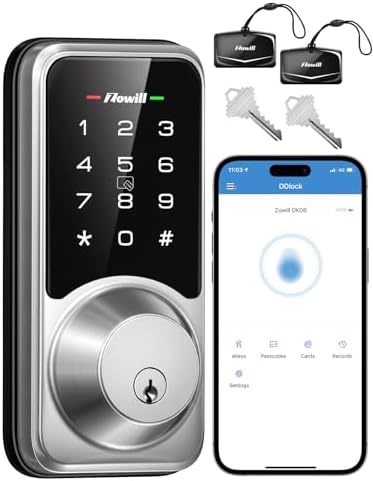 Zowill Smart Lock with APP Control and Touchscreen Keypad