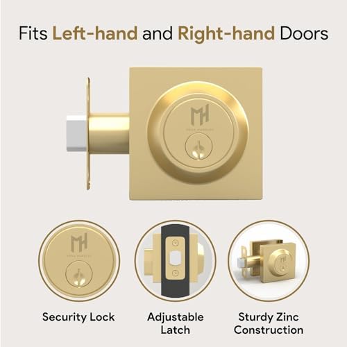 Sleek Square Entry Deadbolt Lock