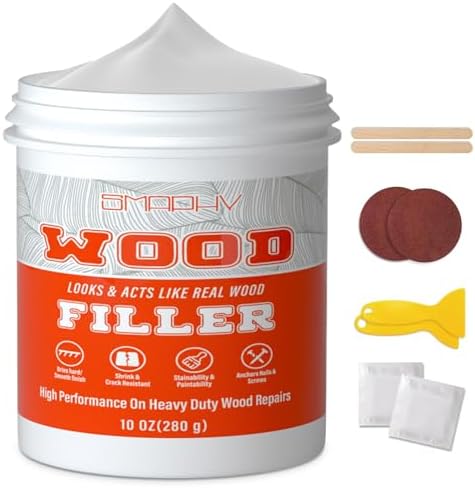 SMAPHY Wood Putty Filler White Paintable Sandable 987 Ounce