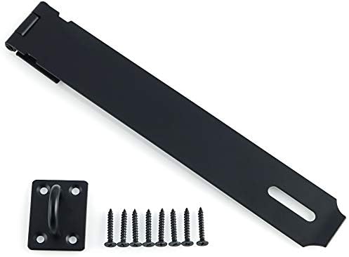 Alise Stainless Steel Hasp Lock for Doors Matte Black Premium Hinges
