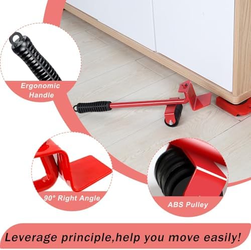 Furniture Lifter Set - Heavy Duty 5-Piece with Wheels for Easy Moving