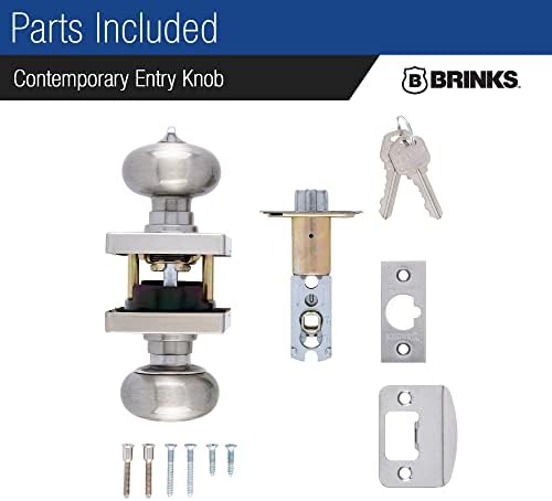 Brinks Sleek Satin Nickel Door Knob for Modern Homes