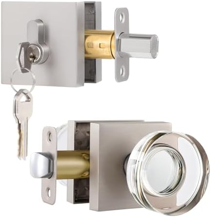 Streetwise Door Lock Set with Glass Knob