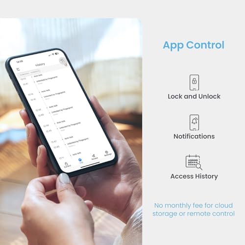 Lockly Secure Front Door Smart Lock with AI Fingerprint Entry