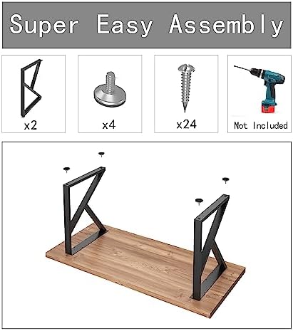 Patavinity Metal Table Legs Set 800lb