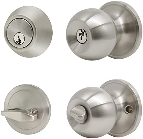 3 Pack Door Knobs Set