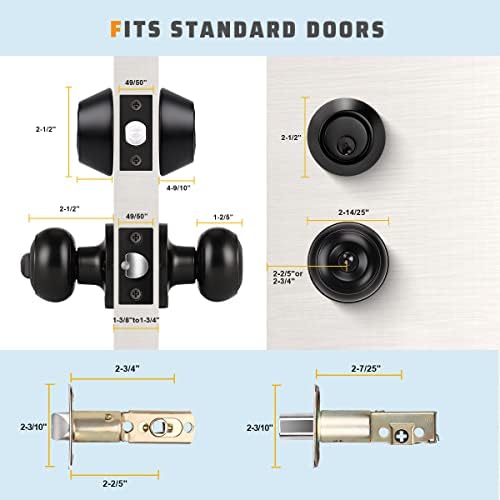 KNOBWELL Door Knob and Deadbolt Set Keyed Alike