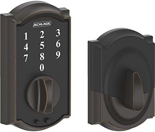 Aged Bronze Touch Screen Door Deadbolt