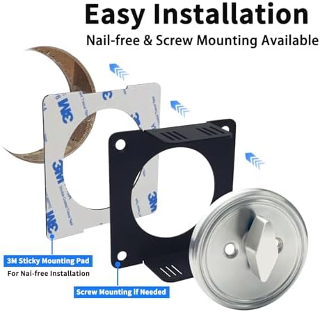 Enprotty Deadbolt Lock Guard Prevents Thumb Turns Adhesive Backing