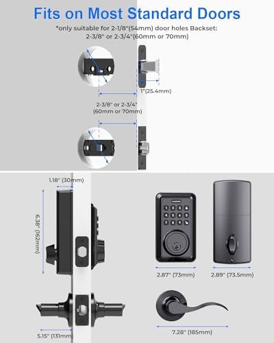 ApeStellar Keyless Entry Door Lock Set Matte Black