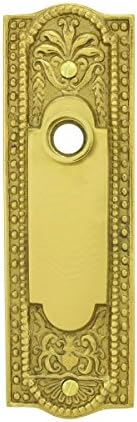 Renovators Supply Manufacturing Door Back Plate Brass Escutcheon Cover