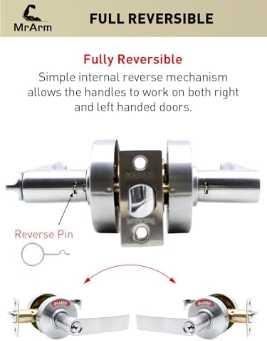 MrArm Keyed Entry Privacy Indicator Lock Silver