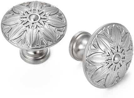 YCSJ Brushed Nickel Round Cabinet Pulls 20 Pack