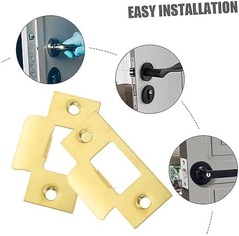 Stainless Steel Door Strike Plates Hole Fillers for Room Locks