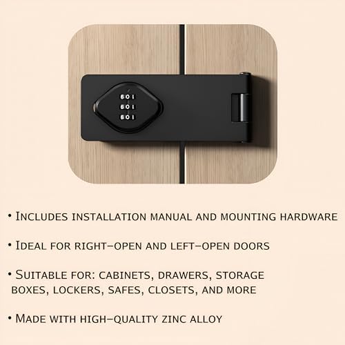 Secure Convenient Keyless Combination Lock for Cabinet Doors
