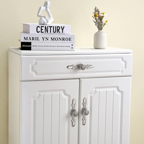 Round Knobs with Backplates for Cabinets 10-Piece Set