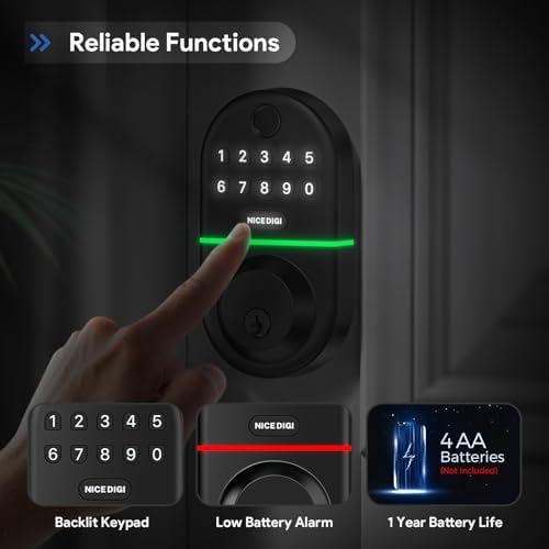 NICE DIGI Keypad Deadbolt Lock for Front Door
