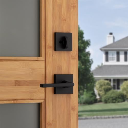 Kwikset Halifax Deadbolt Square Rose Interior Deadbolt Bundle