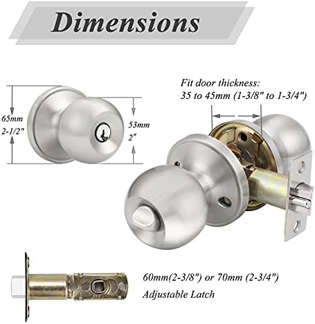 Secure Durable 5-Pack Door Knobs