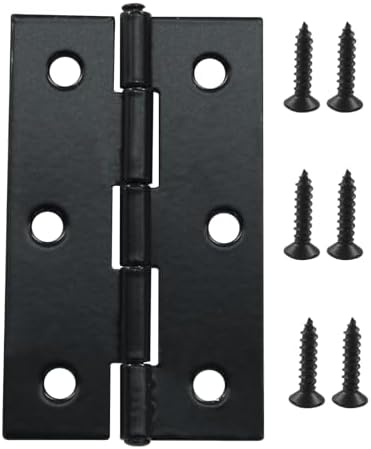 12 Pack 25 Inch Black Cabinet Hinges with Screws