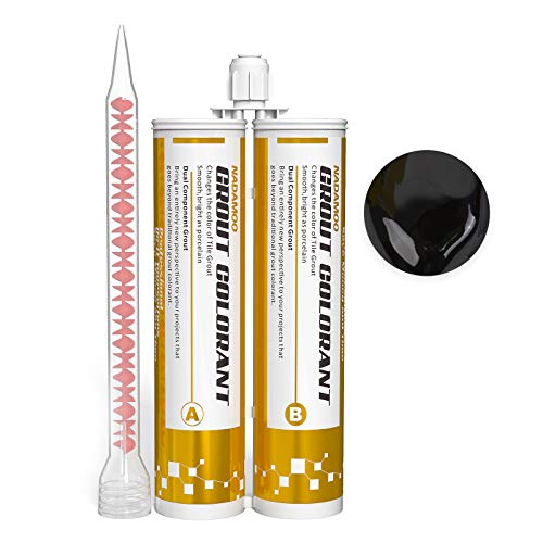 Nadamoo Epoxy Grout 400ml Black Waterproof Tile Sealant with Dual Tubes