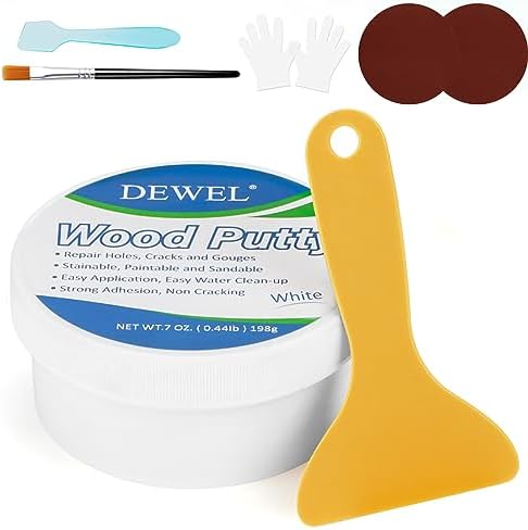 DEWEL White Wood Putty Wood Filler Kit - Excellent Wood Closure