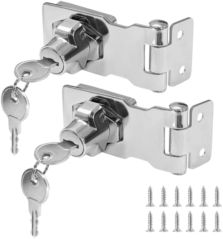 Durable 2-Piece Keyed Hasp Locks