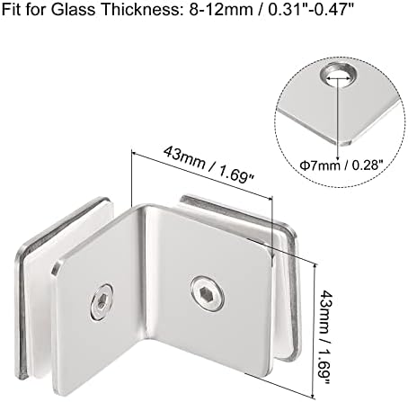 Sturdy Durable Glass Clamp Set for Showers