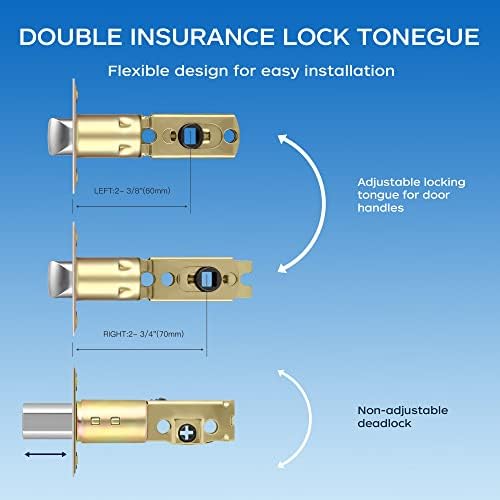 Leydebong Gold Entry Door Handle Set