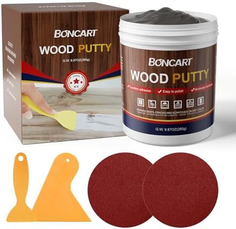 Boncart Paintable Wood Filler Quick Repair for Holes Cracks in Wood Furniture