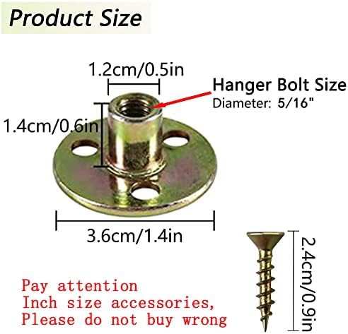 4-Pack Comfortable furniture leg mounting plates with hanger bolts and screws
