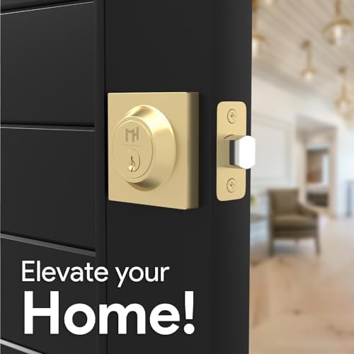 Sleek Square Entry Deadbolt Lock