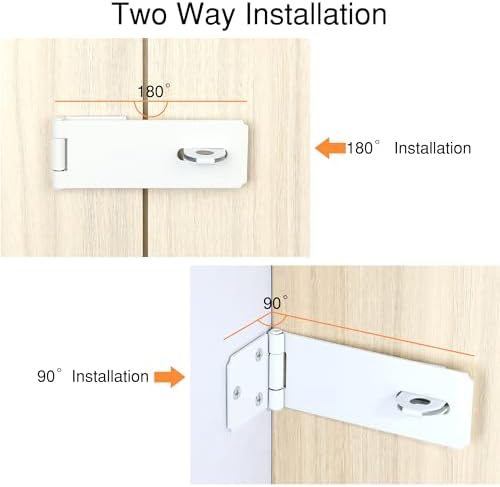 Durable stainless steel door hasp lock