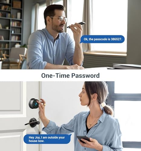 Secure fingerprint door lock with 2 lever handles and smart features