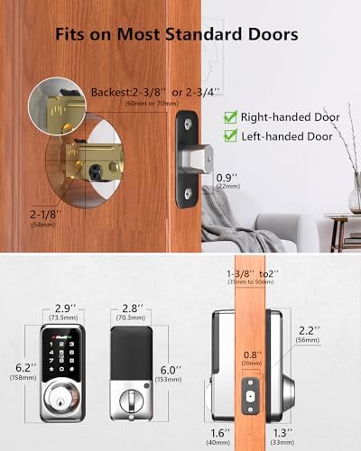 Zowill Smart Lock with APP Control and Touchscreen Keypad