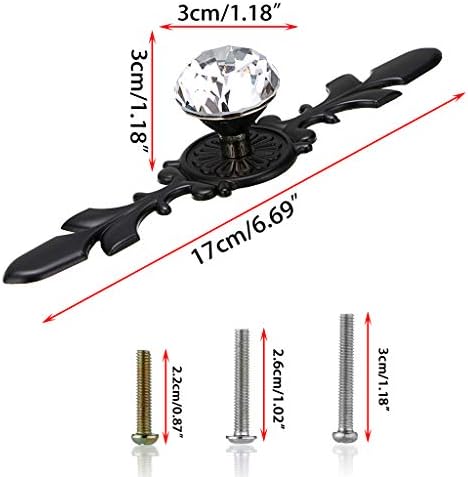 Sumnacon 5-Piece Drawer Cabinet Knobs Pull Handles - Black