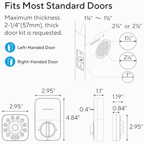 ULTRALOQ U-Bolt Pro Smart Lock 6-in-1 Keyless Entry Deadbolt Lock