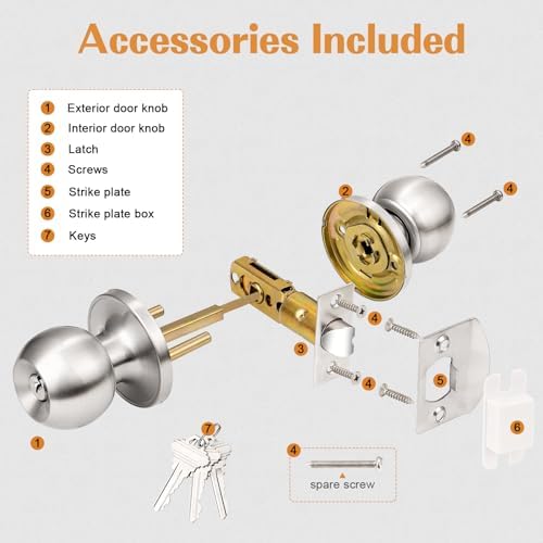 Secure Durable 5-Pack Door Knobs