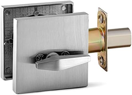 Modern Slim Single Cylinder Deadbolt Lock with Satin Nickel Finish