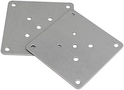 RDEXP 4 Bundle of 8x8cm Leg Mounting Plates for Furniture Legs