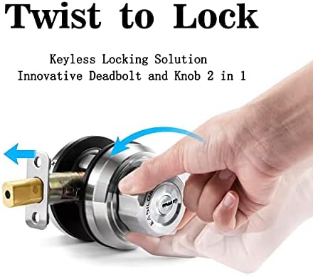 EASILOK Twist-to-Lock Deadbolt Lock Pair
