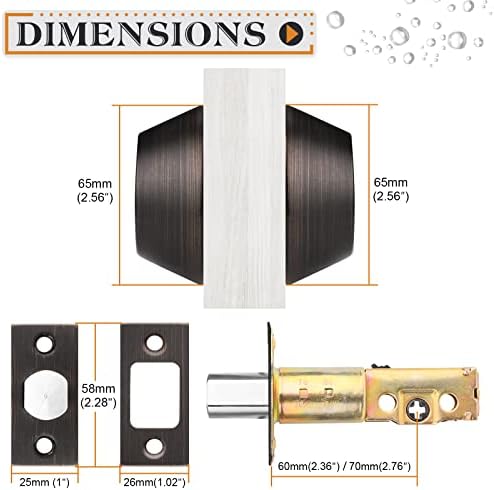 Double Cylinder Oil Rubbed Bronze Deadbolt Lock Set 2-Pack