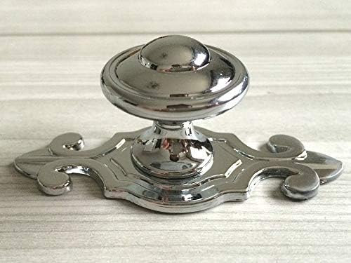 Elegant Polished Chrome Knob Set with Back Plate