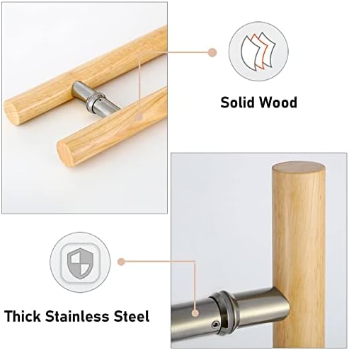 Sturdy Solid-Wood Door Handle