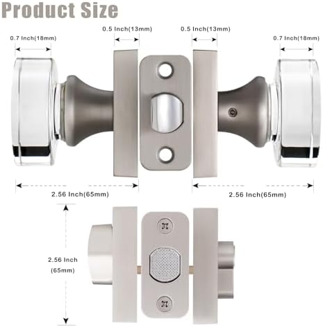 Streetwise Door Lock Set with Glass Knob