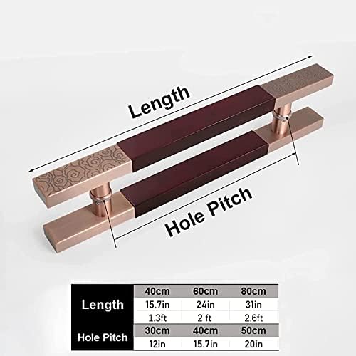 Stainless Steel Wood Sliding Barn Door Handle - Red 60cm